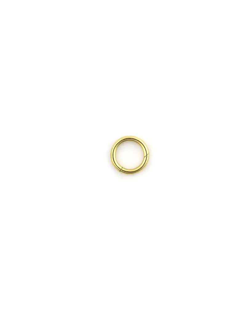 12Mm 14K Yellow Gold Simple Lock Connector For Chains 1