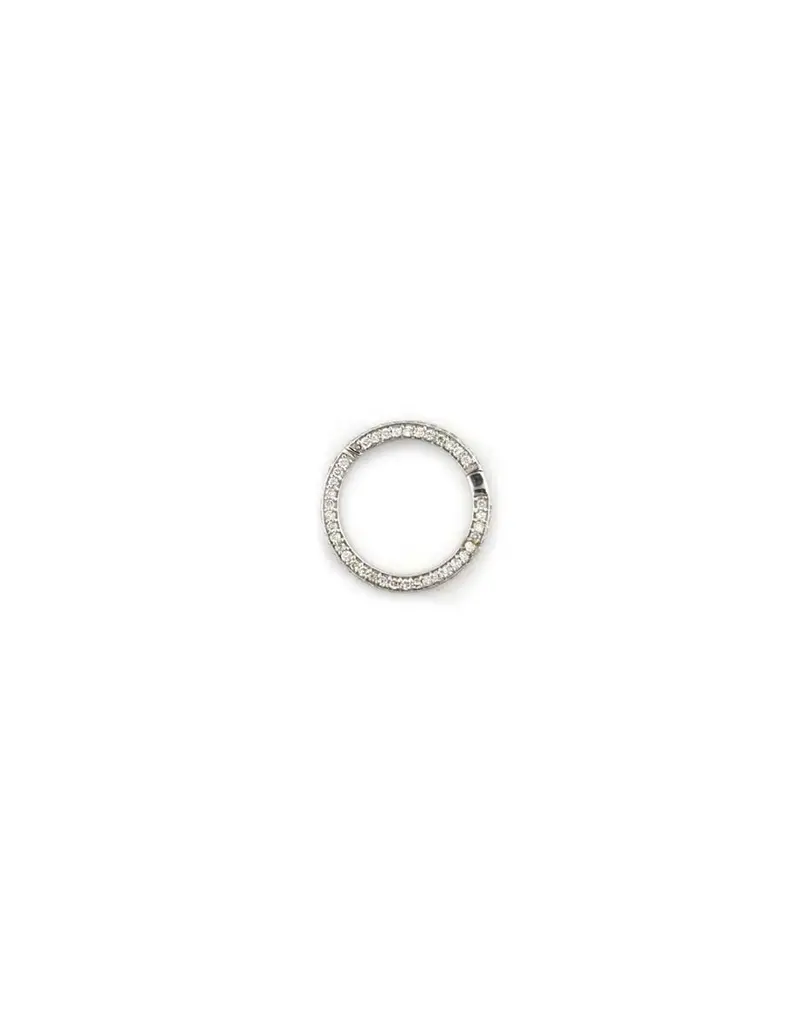 17Mm 14K White Gold Diamond-Accented Lock Connector 1