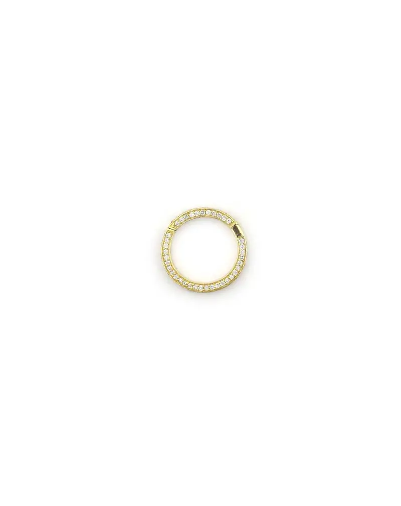 17Mm 14K Yellow Gold Diamond-Inlaid Lock Connector 1