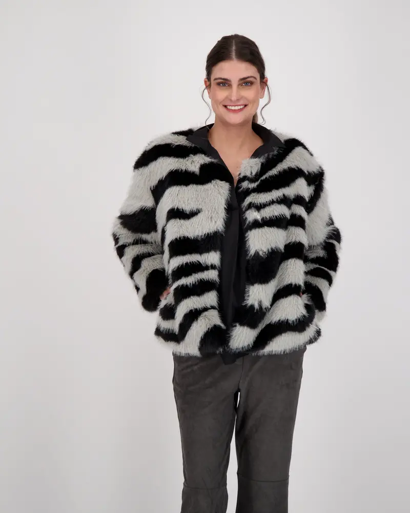 Animilier Faux Fur Trimming Jacket 1