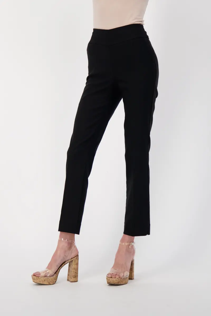 Ankle-Length Tummy-Control Pull-On Pant With Pockets 1
