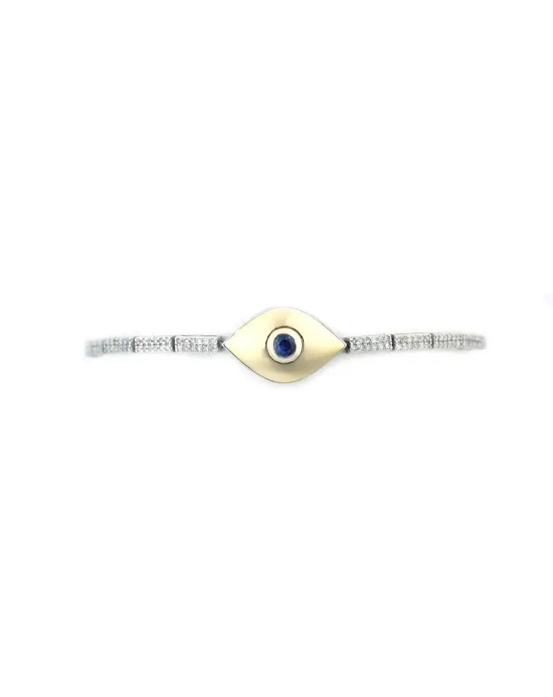 Classic Cosmic Eye Motif Diamond Tennis Bracelet 1