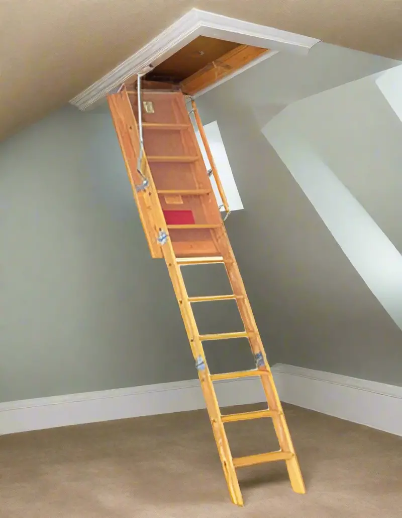 Husky Model 655D Heavy-Duty Attic Ladder – 350 Lb Load Rating 1