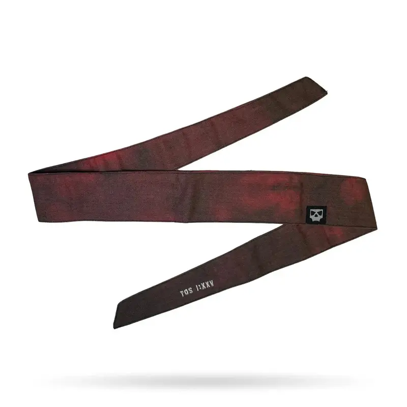 Le Tie-Dye Vibrant Headband In Red 1