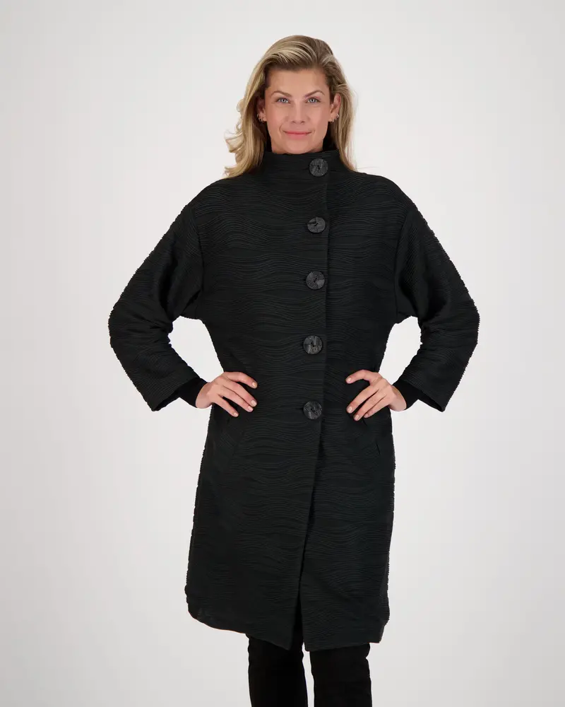 Oversized Ribbon-Stripe Longline Jacket 1