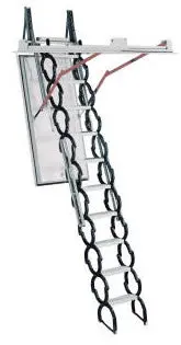 Rainbow Protech 12 Insulated Fiberglass Attic Ladder With Easy-Open Mechanism 1