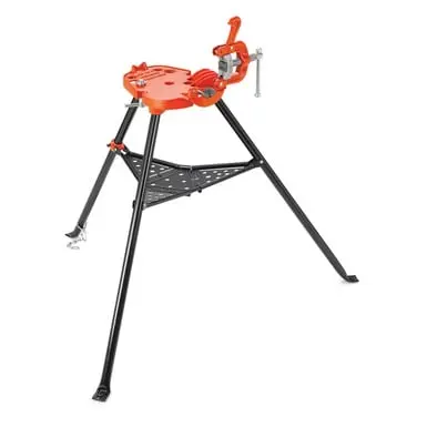 Ridgid 460-6 Tristand Portable Chain Vise – Red 1/8" To 6" Adjustable Pipe Vise With Tripod Base 1