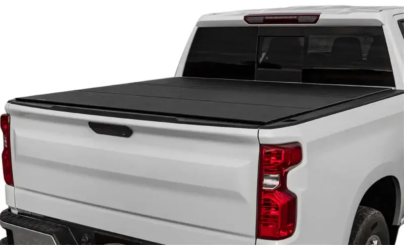 Access Lomax Hard Tri-Fold Truck Bed Cover – Black Urethane Finish With Split-Rail Design 1